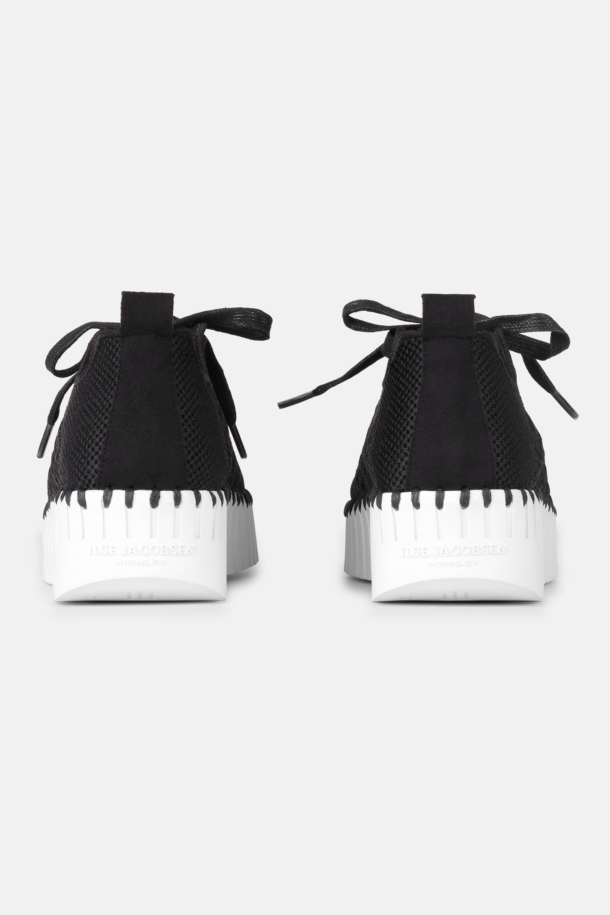 Tulip Skor Med Snörning - Black White